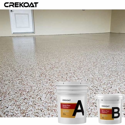 Διαφανές Topcoat ρητίνης που μεταδίδεται ραδιοφωνικά επίστρωμα πατωμάτων εποξικής με τις νιφάδες τσιπ