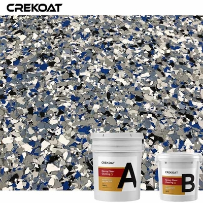 Βινυλίου επίστρωμα Polyaspartic Topcoat πατωμάτων εποξικής ρητίνης ραδιοφωνικής μετάδοσης νιφάδων