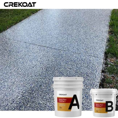 Διαφανές Topcoat ρητίνης που μεταδίδεται ραδιοφωνικά επίστρωμα πατωμάτων εποξικής με τις νιφάδες τσιπ