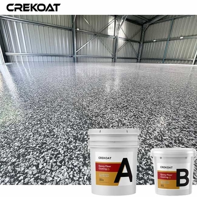 Διαφανές Topcoat ρητίνης που μεταδίδεται ραδιοφωνικά επίστρωμα πατωμάτων εποξικής με τις νιφάδες τσιπ