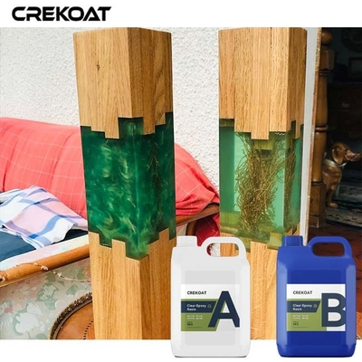 Αυτοεπεξεργαζόμενη διαυγή εποξική κόλλα για ξύλινα τραπέζια ποταμού