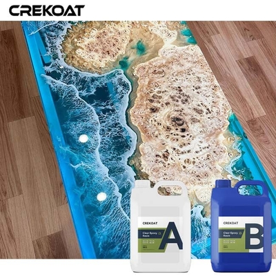 10CM βαθύ χύνει τον ποταμό εποξικής ρητίνης παρουσιάζει την πετώντας ρητίνη με την υγρή χρωστική ουσία
